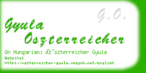 gyula oszterreicher business card